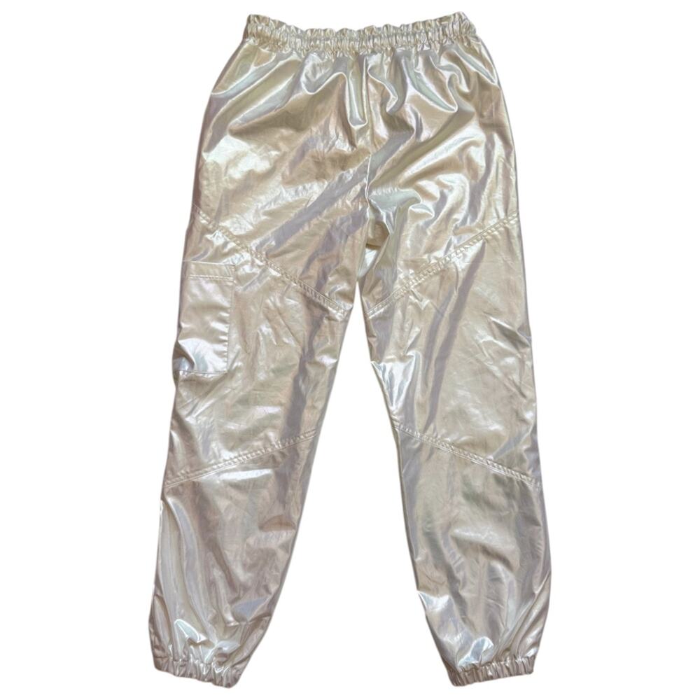 Iridescent Parachute Pants Pearl Rave Festival Y2K Cyber Girl’s XL (Women’s XS) - Picture 3 of 16